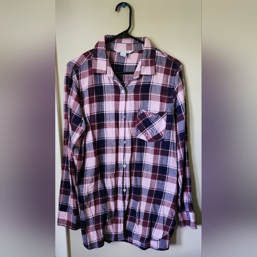 Old Navy Plaid Long Sleeve Tunic